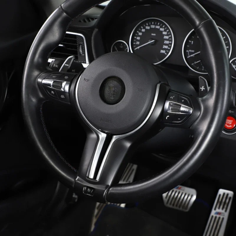 For BMW F20 F22 F21 F30 F32 F33 F36 F06 F12 X5 F15 X6 F16 ABS Carbon Fiber Car M-Sport Steering Wheel Cover Car Accessories