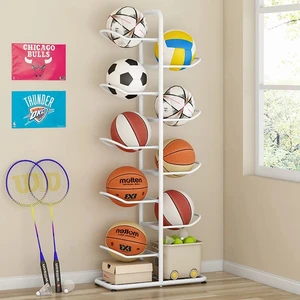 Multicamed basketball storage rack, children's toys, ball basket, table tennis, badminton racket, floor storage 8 Main Tennis Organizer Sales - №7