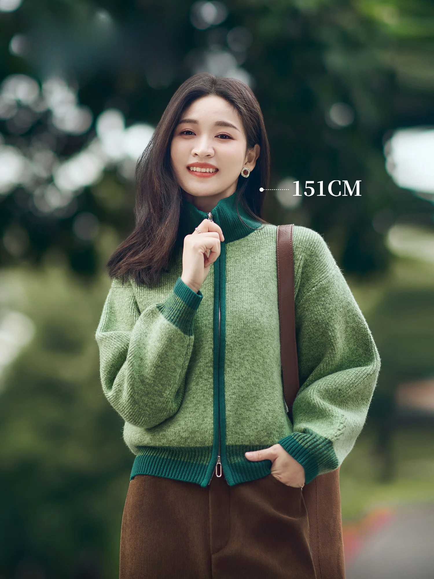 

een Splice Knitted ort Jaet Women's Winter Casual Sle Outerwear Stand Fit Nylon Polyester Blend Long Sve Zipper