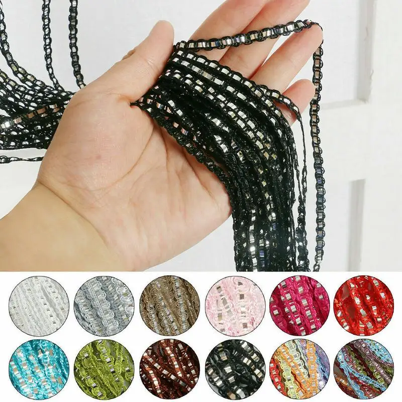 100*200CM Door Windows Hanging Beaded Decors Curtain String Summer Fly Insect Screen Tassel Panel Curtains Door Home Decor