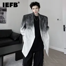 IEFB-Blazers Elgance para hombre, traje informal de Color degradado, moda coreana, chaquetas con tinta de salpicadura, diseño de nicho, Otoño, nuevo, 2023, 28W1525