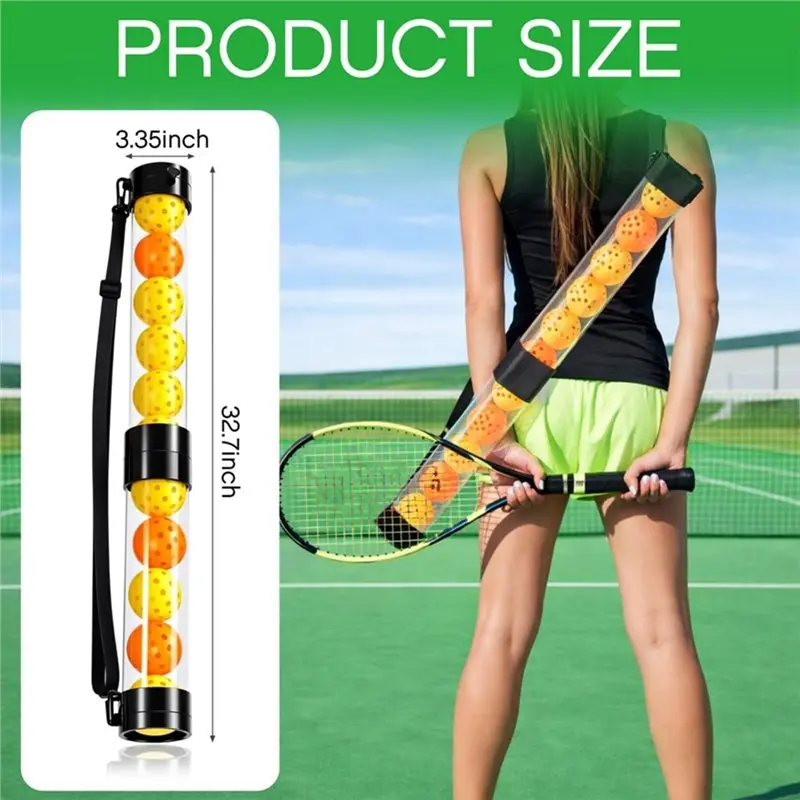 2Pack Ball Retriever Pickleball Tennis Pickup Tube Holder Storage