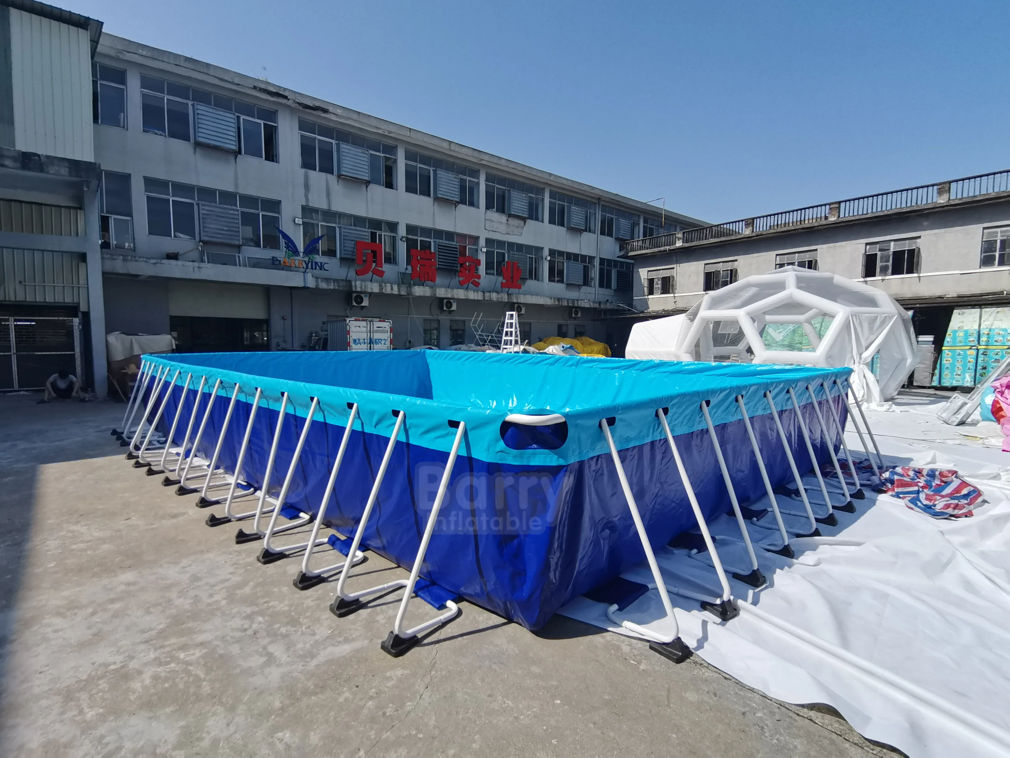 Modern Design Big Size Outdoor Swimming Pool Stainless Steel On Ground Pool