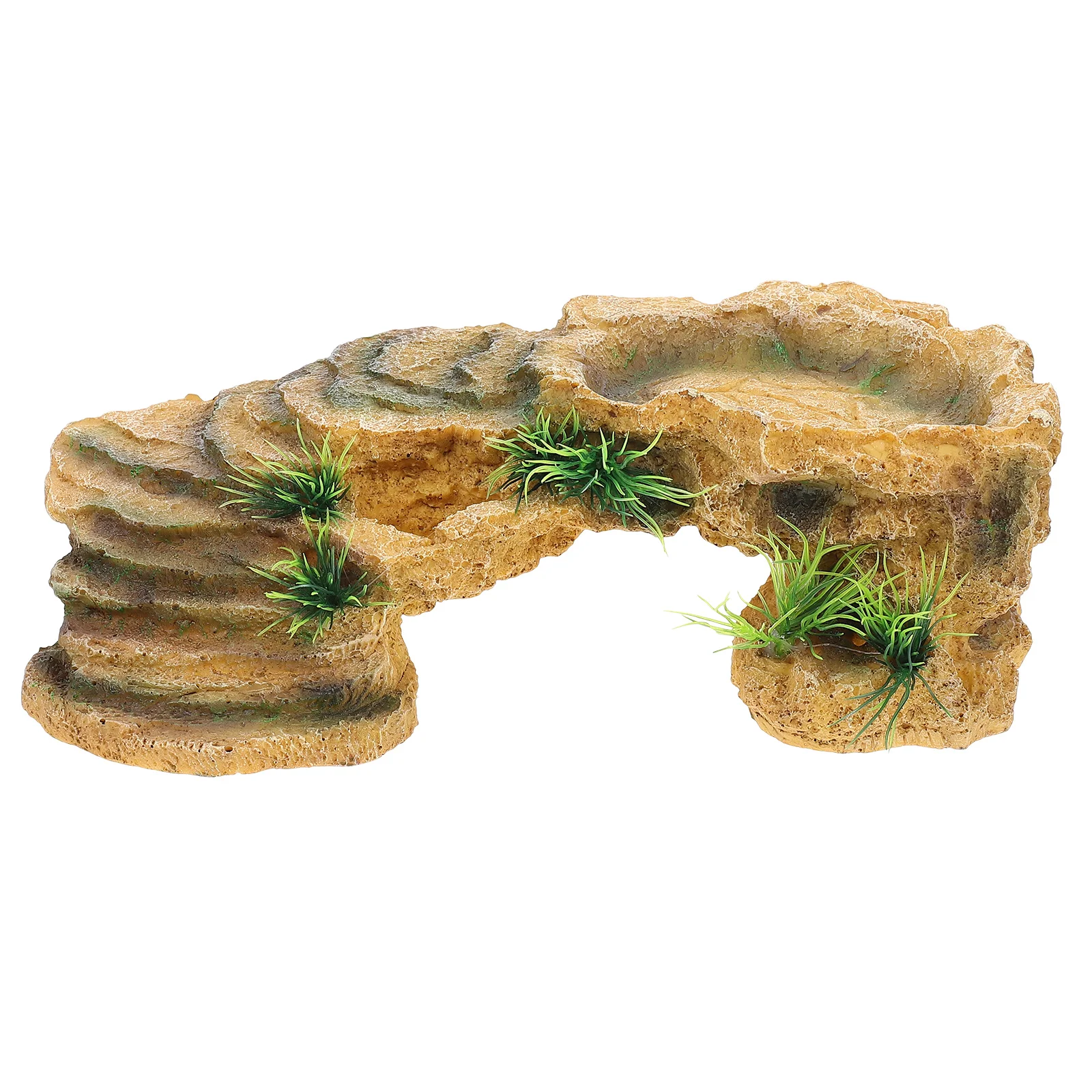 

Basking Platform for Turtle Resin Tortoise Habitat Reptile Hiding Cave Aquarium Ornament Suitable Small Pet Shelter Indoor