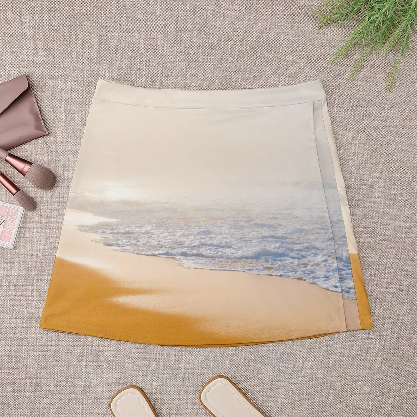 Picturesque Scenic Seascape With Misty Beach Mini Skirt korean style clothes women's clothing trend 2025 Mini Skirt