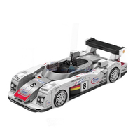 1:32 R8 Speed Racing Vehicle Building Blocks MOC PB8813 Formula Car Model Bricks High Tech Toy Kit Ideas Gift Boys Kids Adults