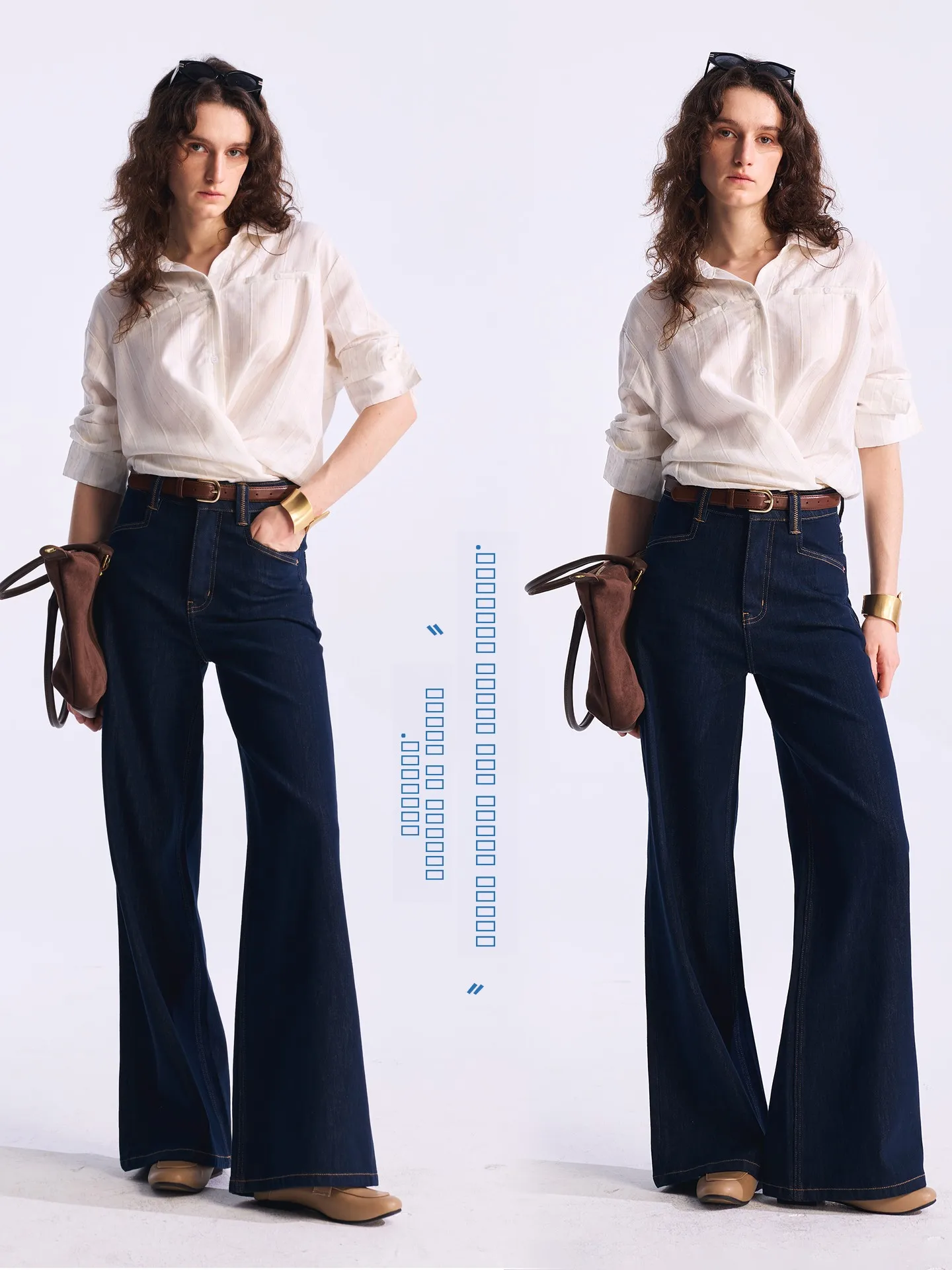 

Женские джинсы с высокой талией и широкими штанинами, весна 2026, новинка, повседневные, с вышивкой, из хлопка, свободного кроя, с микроэластаном