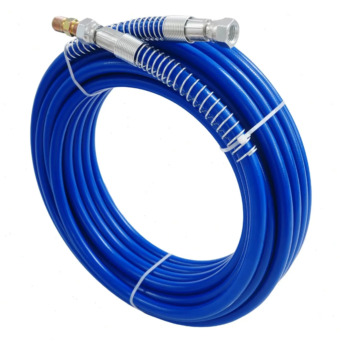 Tuyau haute pression 15 m pour pulvérisateur de peinture sans air, tuyau de pulvérisation bleu 3300 PSI avec tresse métallique, tuyau flexible pour pulvérisation de peinture
