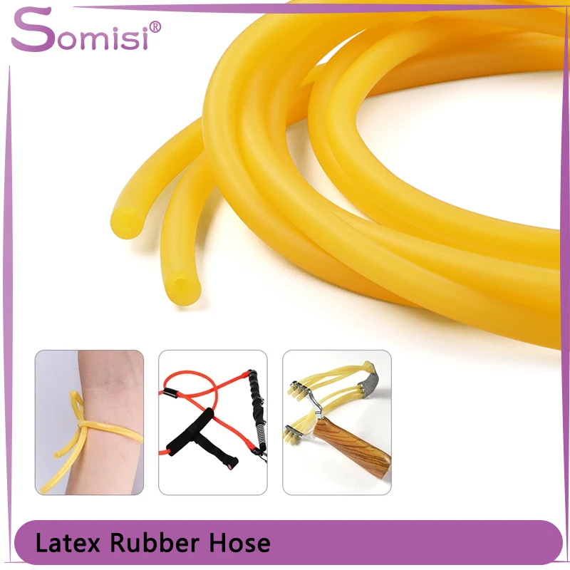 

Nature Latex Rubber Hoses 1.6/2/4/6/8/10/12/14/18mm High Elasticity Band Slingshot Catapult Tube Rubber Hose Tension Belt Yellow