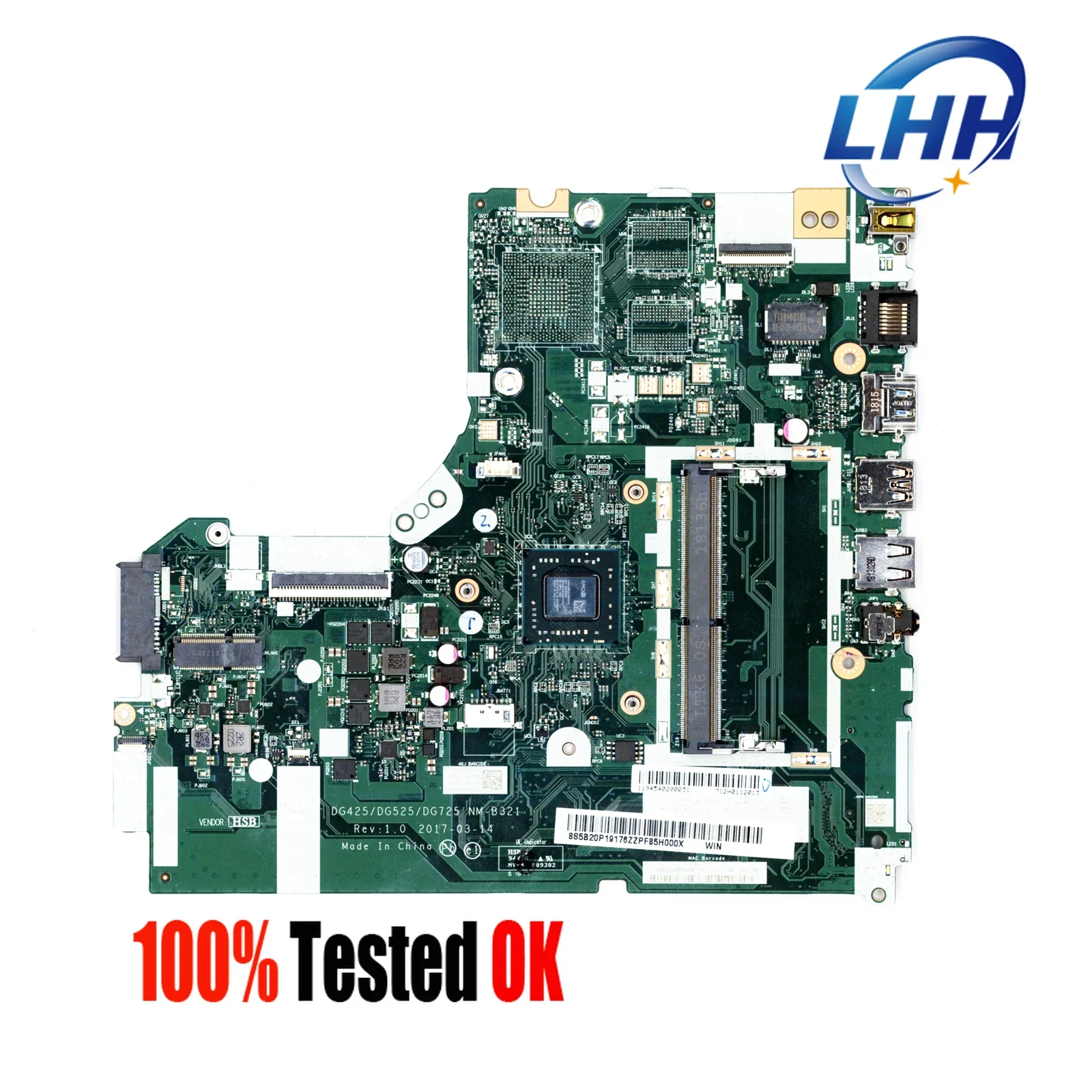 UMA NM-B321 Mainboard for Lenovo Ideapad 320-14AST Laptop Motherboard CPU  AMD  A9-9420