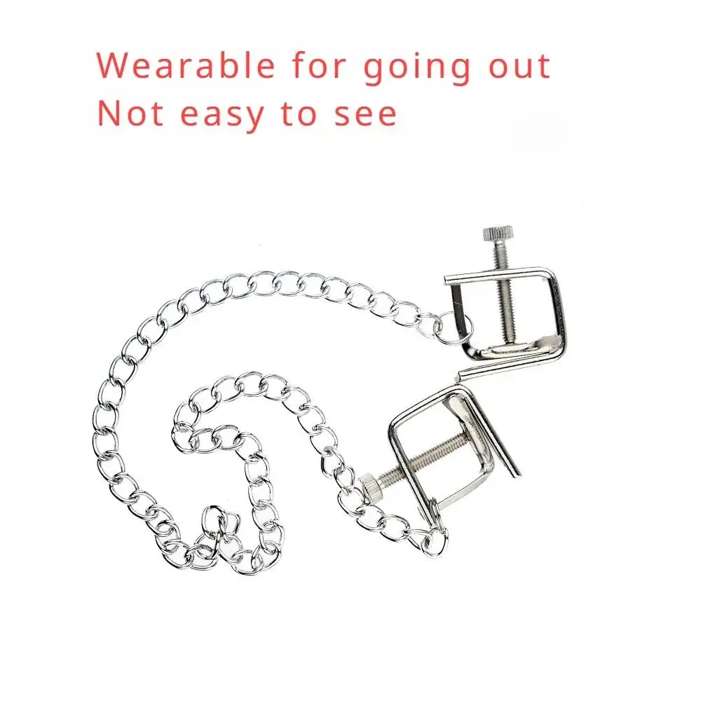 ManganeseSteel Breast Clip SexToys Couple Game Nipples Clamps Boobs Stimulator Massage wearable for Man Woman SM Bondage adults