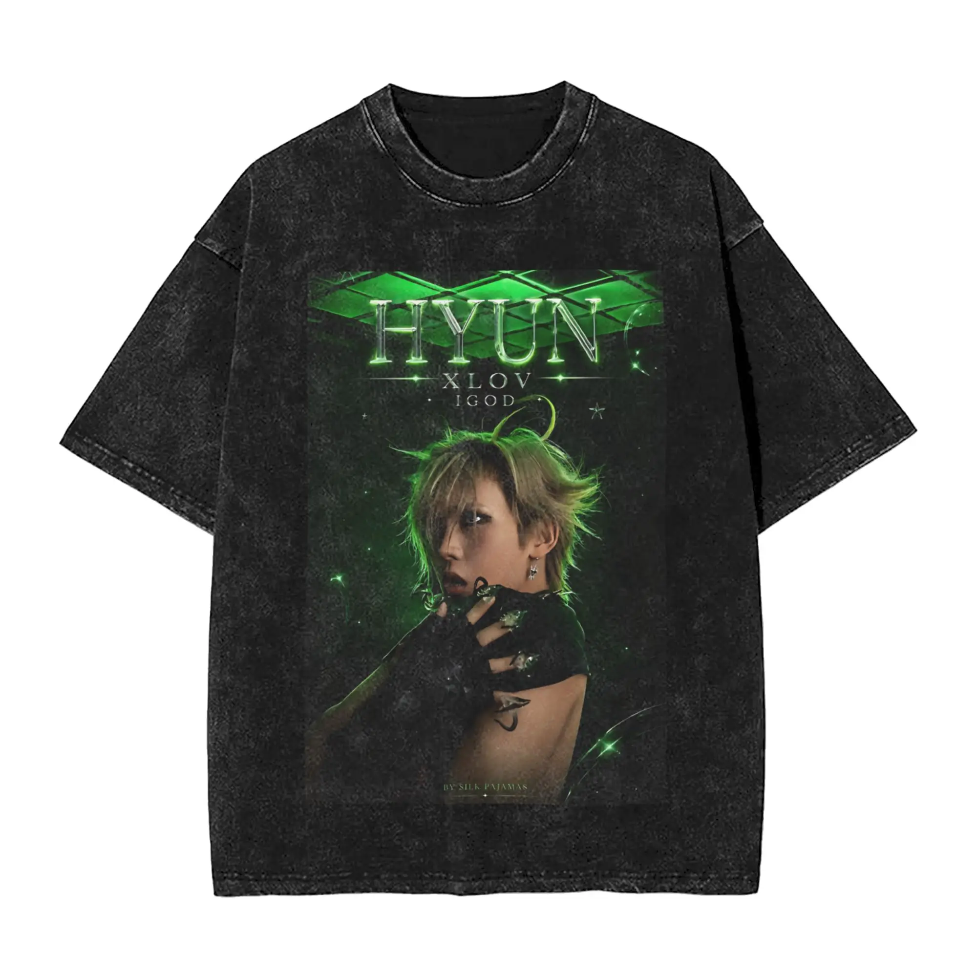  XLOV UXLXVE Members Washed T Shirt Streetwear Hip Hop Vintage T-Shirts  Tee Shirt for Men Women Short Sleeve Oversize