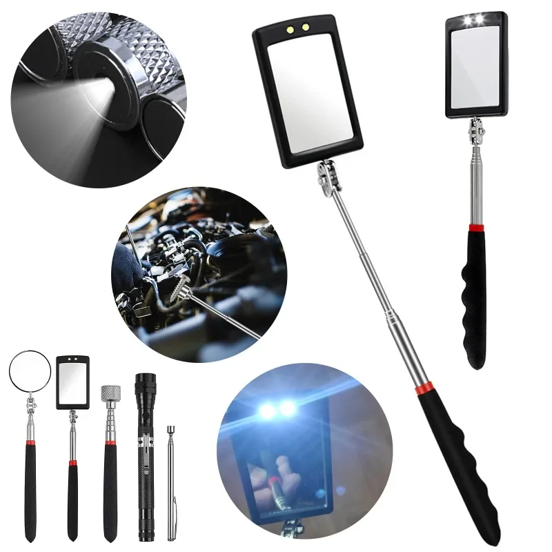 

Автомобильное Зеркало, портативное телескопическое гибкое зеркало для осмотра, регулируемое вращение на 360 градусов, авторучные инструменты для просмотра