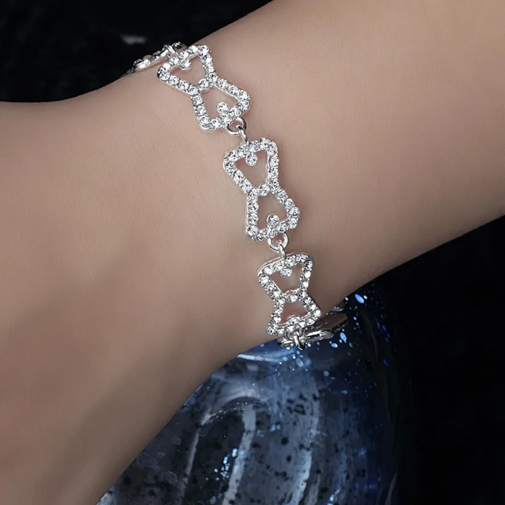 Pulsera con dijes de diamantes de imitación de moda novedosa, joyería The Vampire Diaries Klaus Caroline Forbes, pulseras con lazo de cristal, regalo brillante