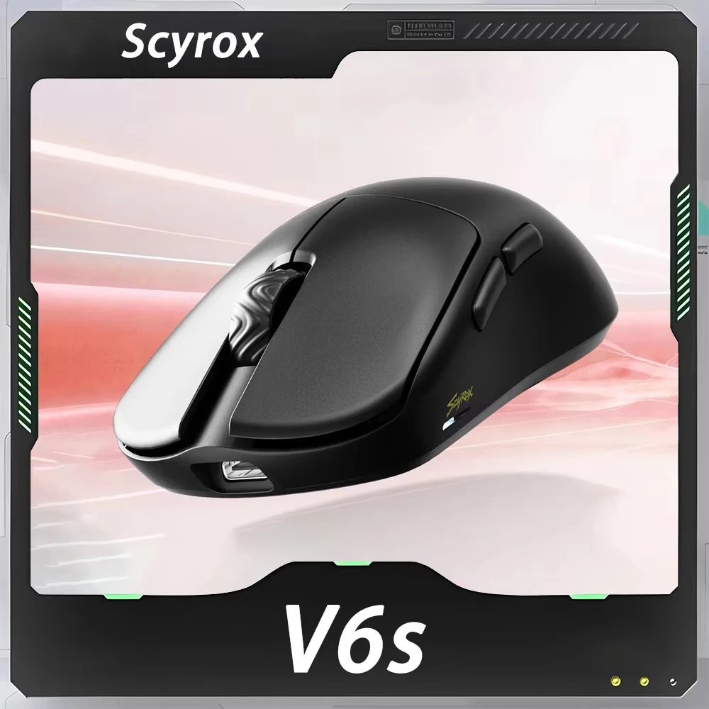 Scyrox V6S Wireless Mouse Dual 8K Low Latency E-sports Gaming Lightweight Ergonomic Customized Gaming Mice Customized Gifts