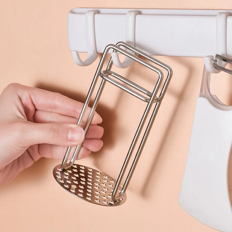 Stainless Steel Potato Masher Kitchen Tool High Quality Durable Practical Vegetable Masher Crush Vegetable Fruit Press Maker