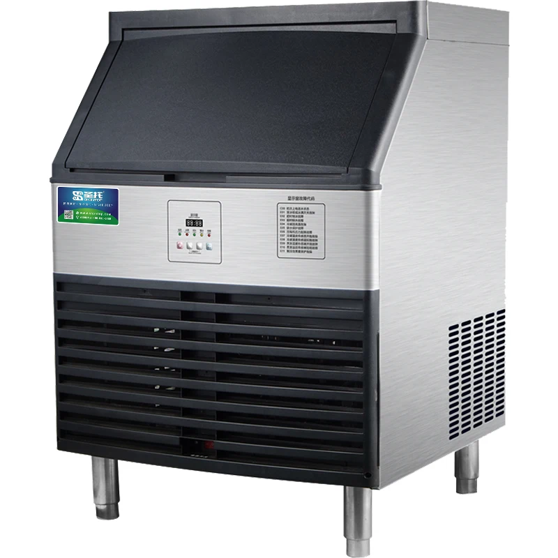 

Shentop Electric High Capacity Automatic Cube Ice Maker Square Ice Cubes 80Kg/Day Capacity for Household Hotel Commercial Use