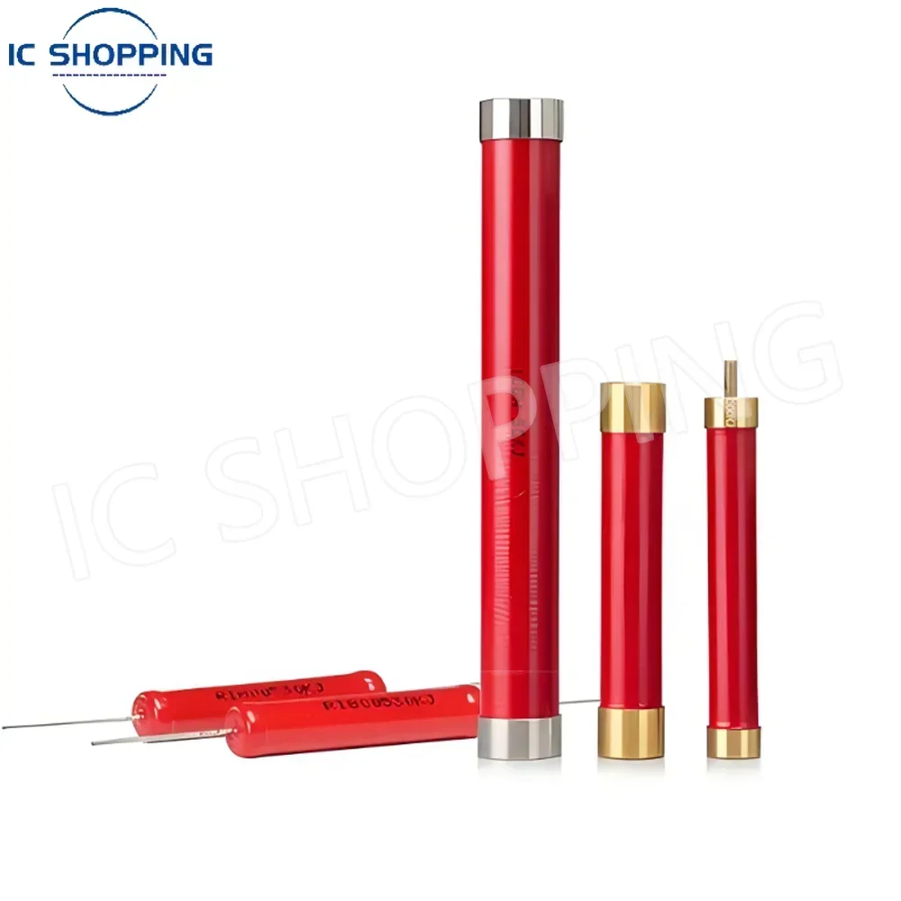 RI80 High-Voltage Non-Inductive Resistor High-Temperature Resistant Power Resistor Red Glass Enamel Metal Film 100W 150W 300W