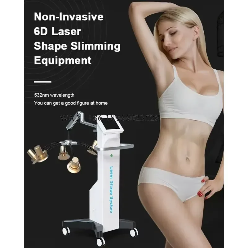 WMWMNU 532nm Wavelength 6D Non-Invasive Weight Loss Slimming Device Body Sculpting Equipment for Beauty Salon