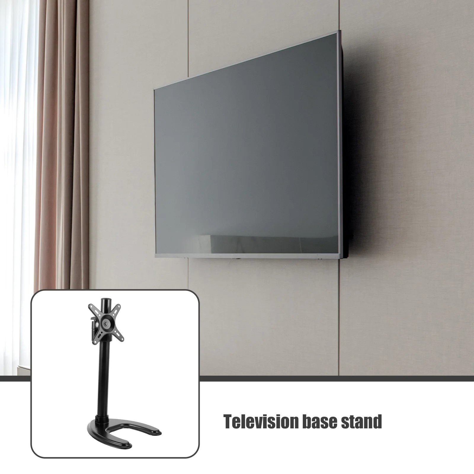 

LCD Stand Base with Rotating Design Strong Stable Tabletop Support for Home Use Universal Display Bracket Mount
