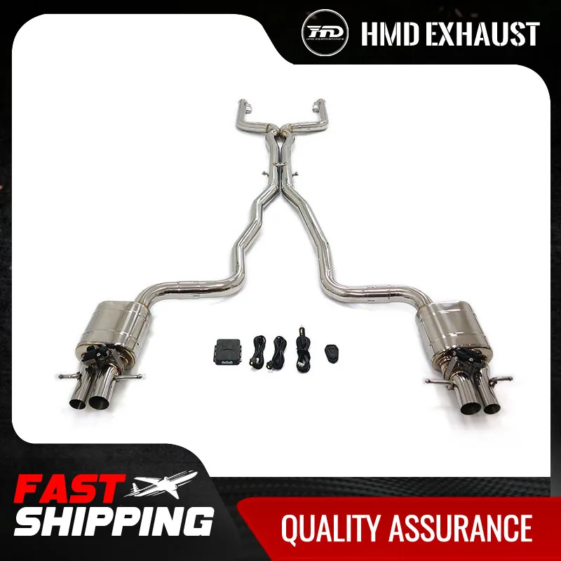 HMD In Stock Same Day Shipping For Mercedes benz C63 W205 Stainless Steel Performance Exhaust Catback Valve Exhaust Muffler