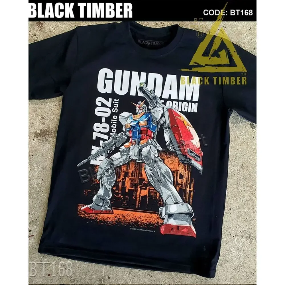 

Gundaamm RX-78-2 Black T Shirt Vintage New Japan Graphic Anime Manga Men Tee S-XXL