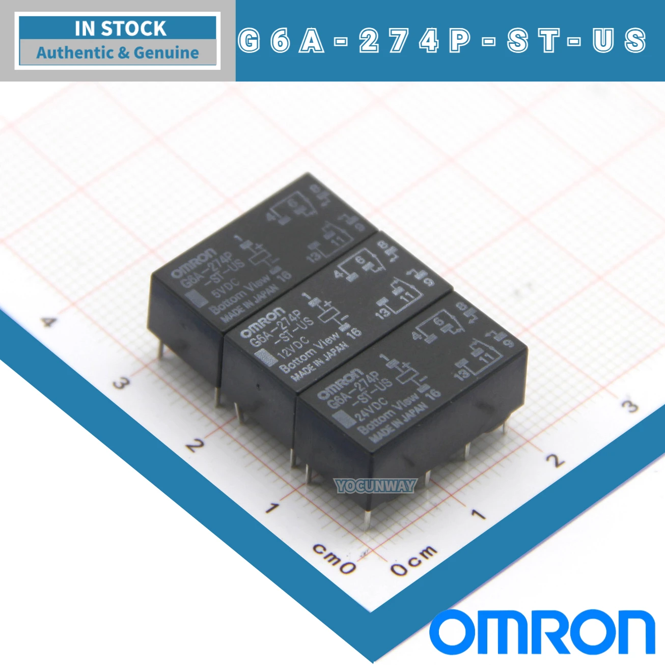 Nowy autentyczny japoński G6A-274P-ST-US OMRON przekaźnik sygnału 5VDC 12VCD 24VDC DC24V 2A 8pin