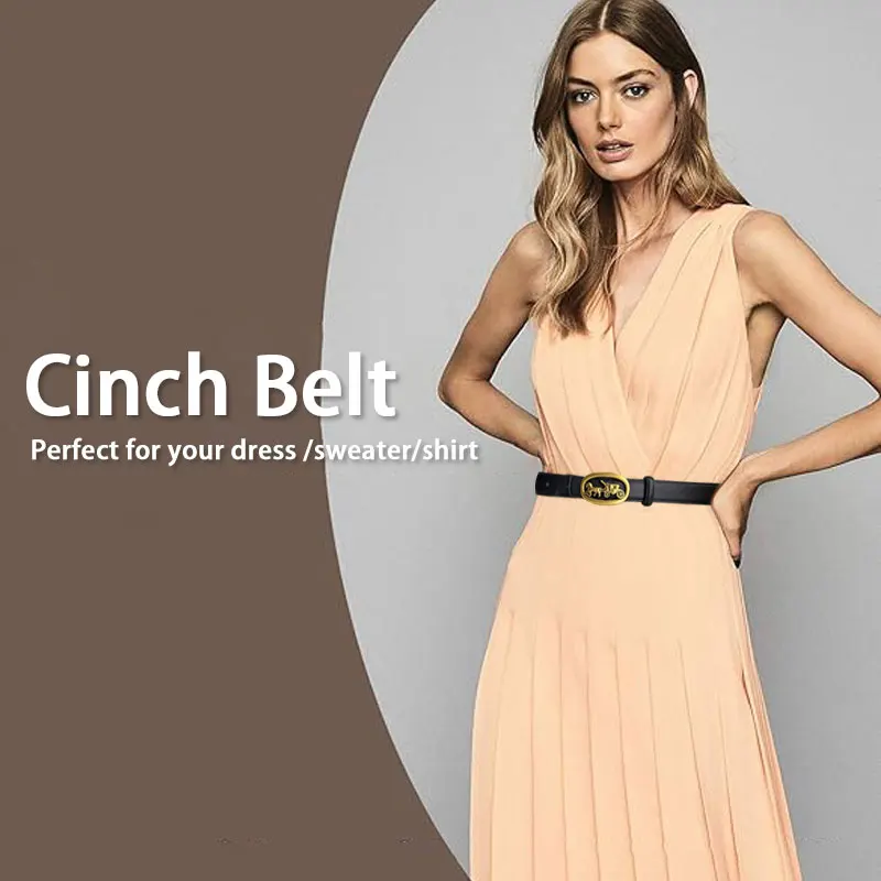 حزام نحيف على شكل عربة نسائية - حزام PU مصمم متخصص مع مدرب عتيق، خيارات متعددة الألوان للجينز والسراويل القصيرة، هدية #5