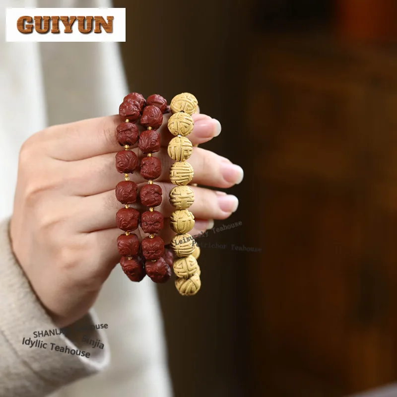 

Yixing Purple Clay Blessing Bracelet Tea Pet Vintage Flowerpot Landscaping Tea Figurine Play Toys Tea Statue Ornaments Gift