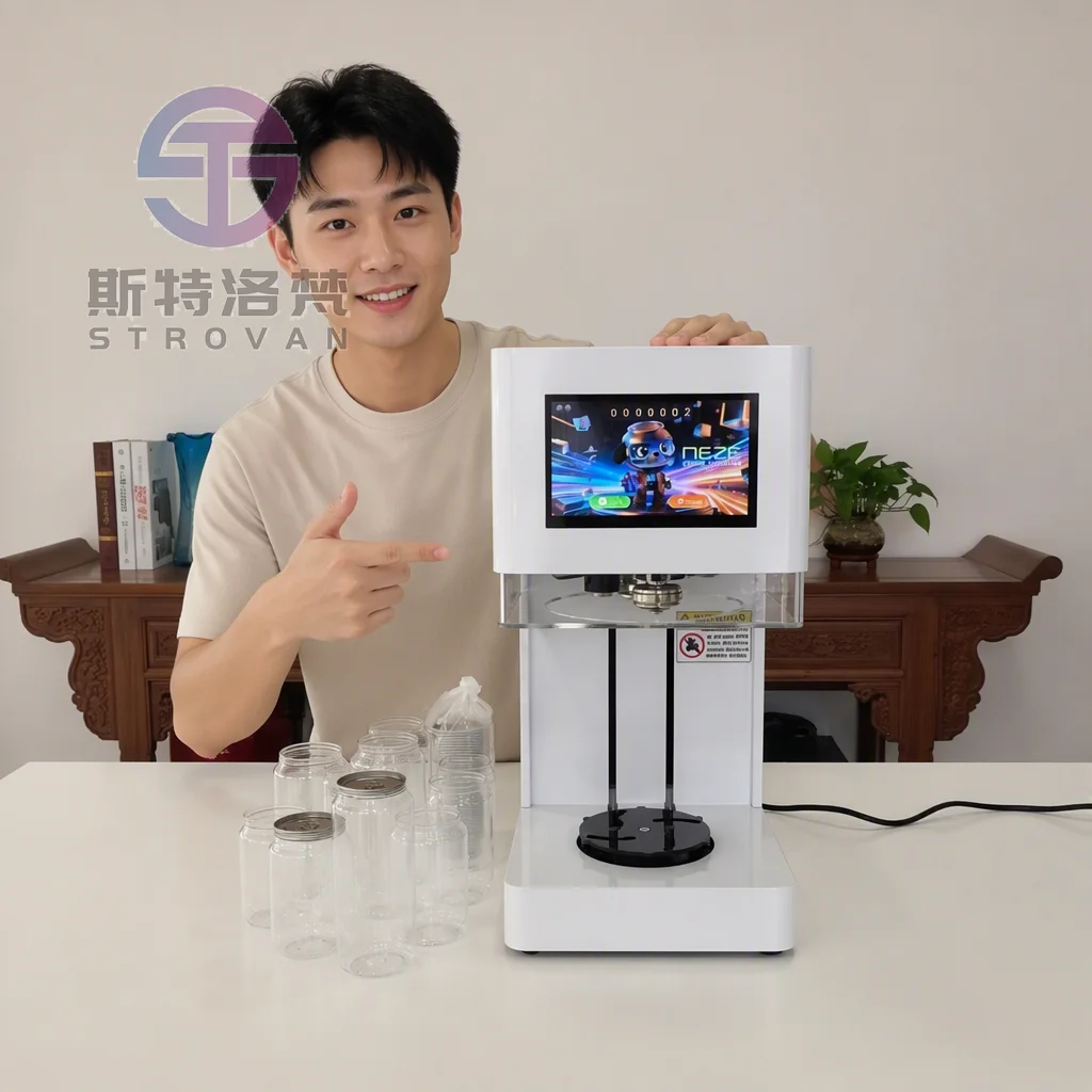 Can Electric Automatic Sealing Machine Easy Pull Commercial Industrial Packaging Universal CupHolder Can Sealing Machine