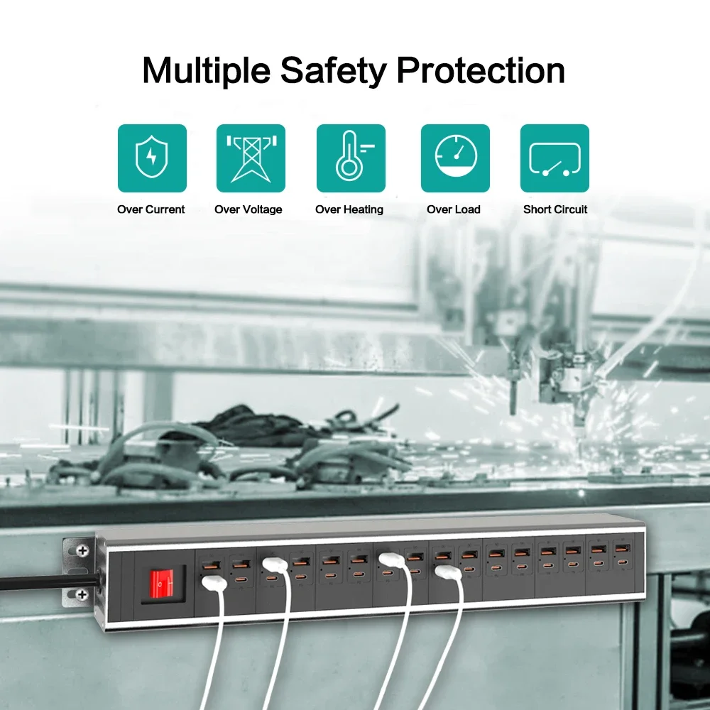 Sipolar PDU-AC16  furniture power strip 5V 3a  power distribution unit pdu cabinet socket