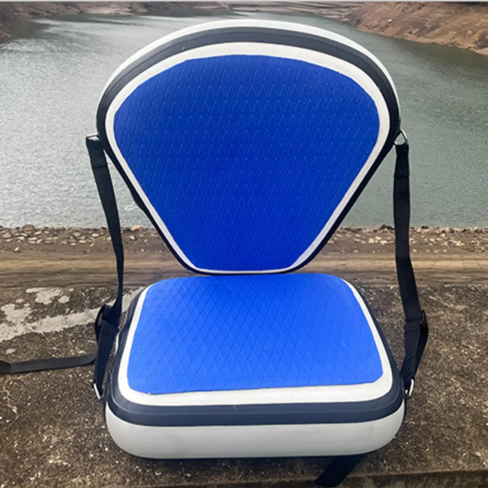 Kayak Seat Inflatable PVC Comfortable Back Support Boat Cushion Easy to Install for Kayaking Canoeing Paddleboard