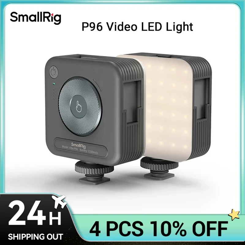 Smallrig LED Video Light, Portable Camera Lights, 96 LED Beads for Photography Video Lighting, Rechargeable 2200mAh CRI 95+ 3286