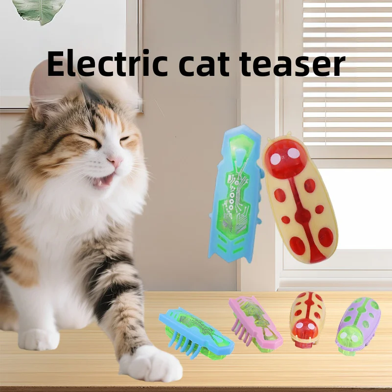 

2pc Cute and Fun Cat Toy: Smart Electric Boredom-Relief Dog Toy, Automatic Cat Teaser, Self-Entertaining Simulated Insect