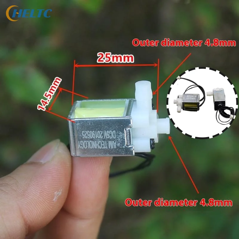 

1 шт., 480 мА, DIY, нормально закрытый, микроконтроль, электромагнитный клапан для полива, 5 В постоянного тока, мини-позиционный водяной клапан, электромагнитный клапан