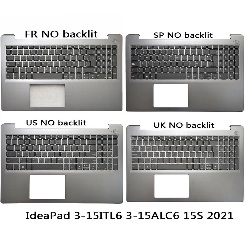 Новинка для IdeaPad 3-15ITL6 3-15ALC6 15S 2021, клавиатура США/Великобритании/испанского/французского языка, верхняя крышка для ноутбука, упор для рук