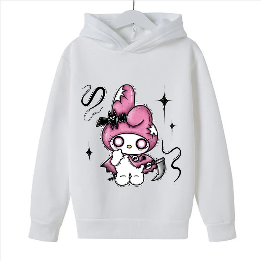 Hello Kitty Kawaii Children's Fashion Girls Autumn Clothing Baby Girl Sweatshirt Children's Hoodie Toddler Casual Sportswear