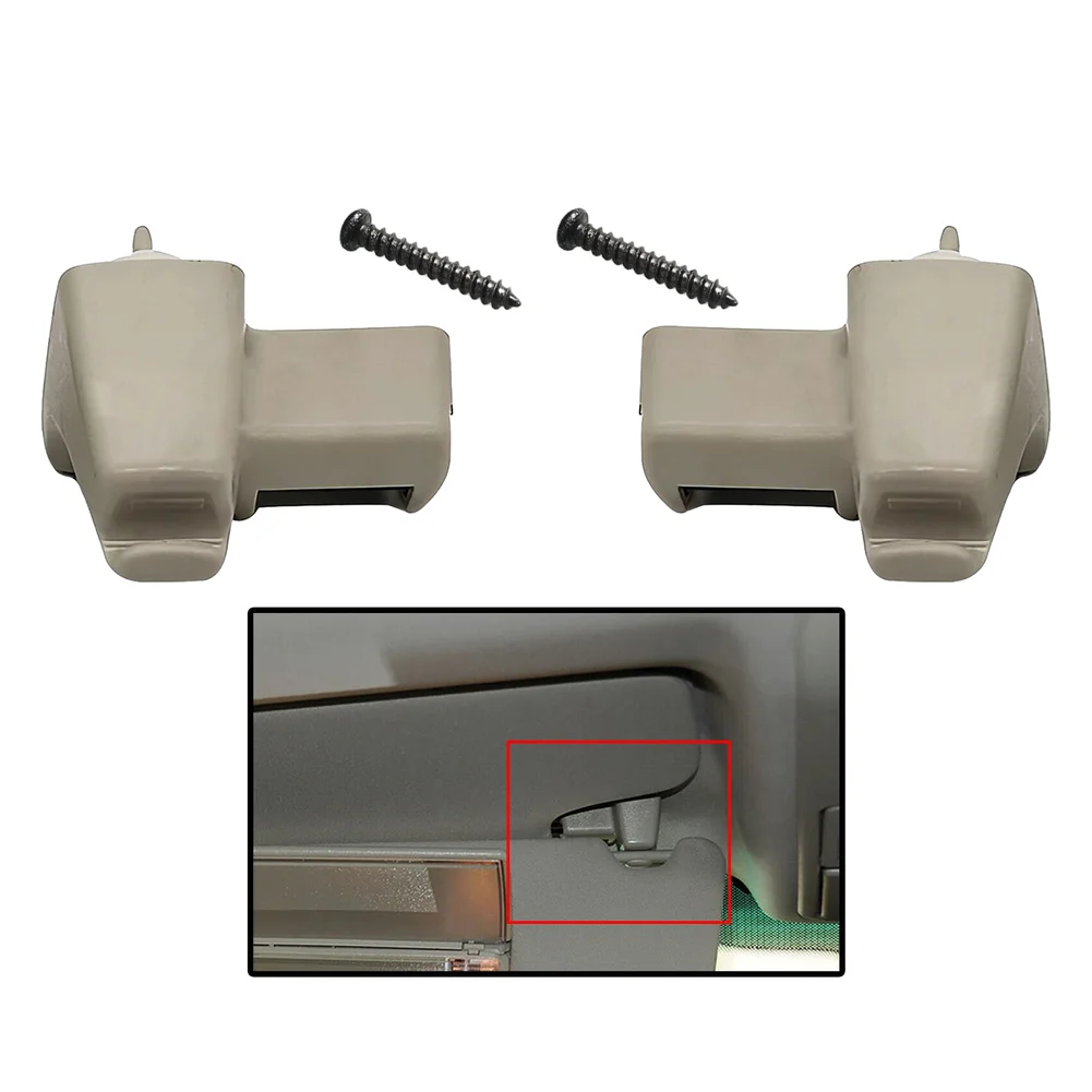 サンバイザー-リテーナー-クリップ-ベージュ-ペア-レンジローバー-l322-2003-2012-abs-交換用-egp000050pva-egp000040pva-フロント