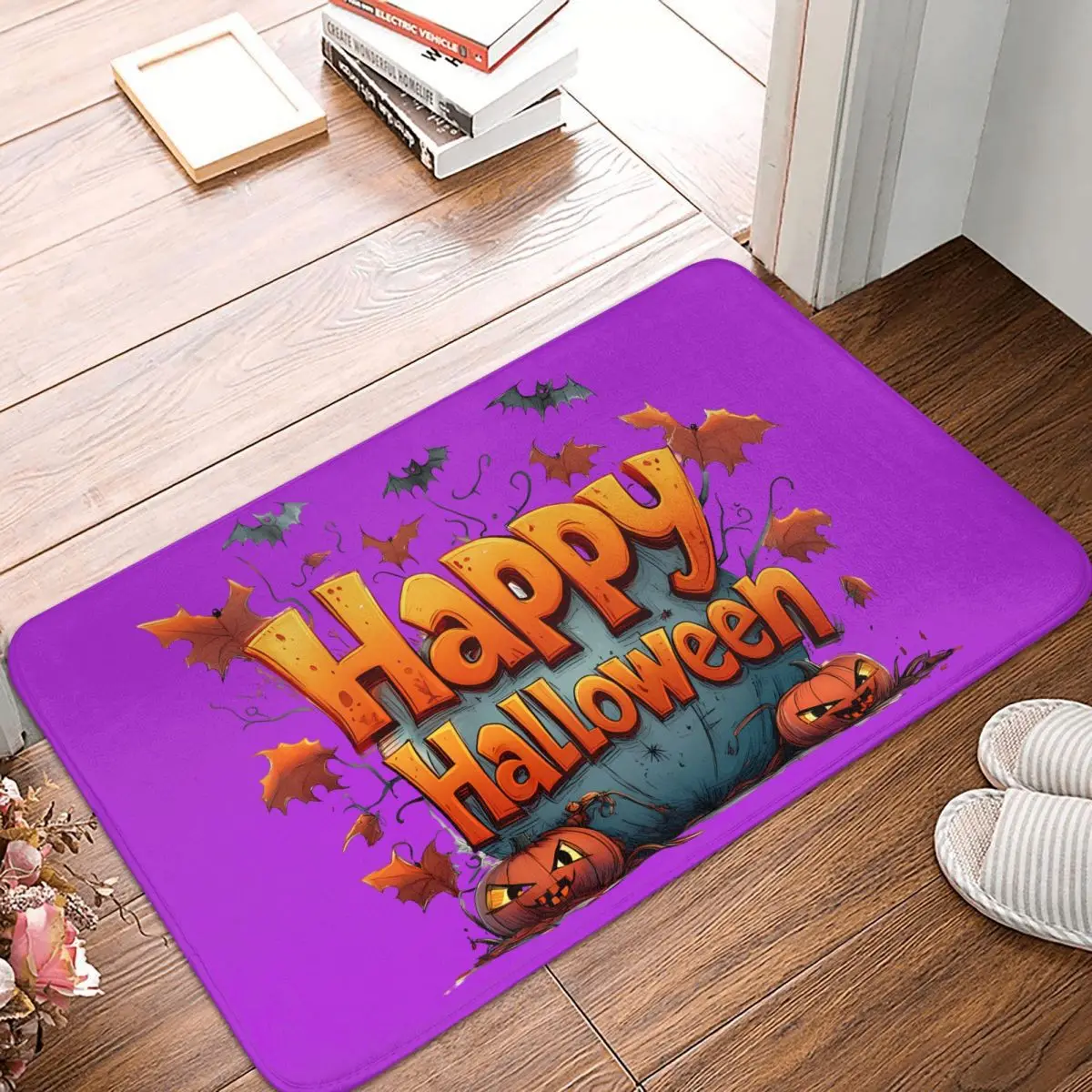 Happy Halloween Celebration 3 Doormat Anti-Slip Entrance Bath Kitchen Door Floor Mats Garden Rug Carpet Footpad