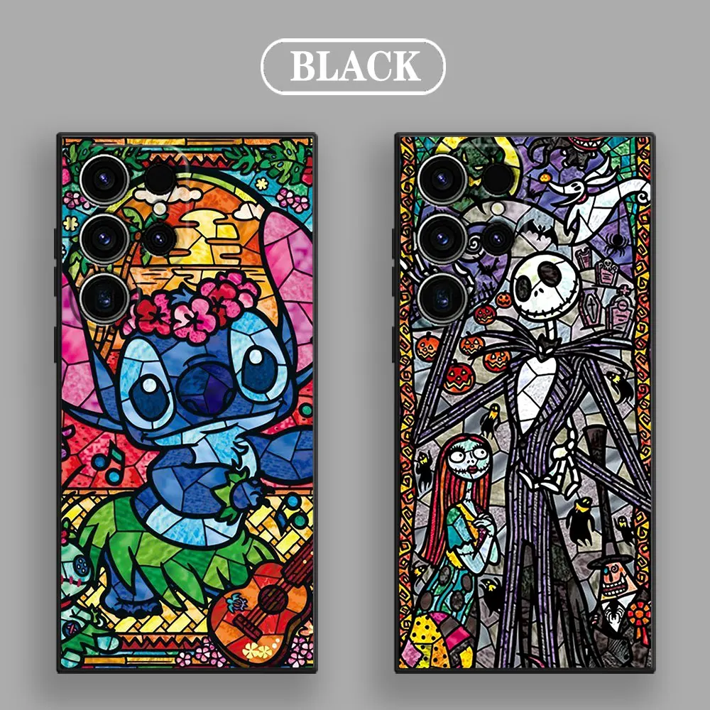 Disney Stained Painting Minnie Mickey Phone Case For Samsung Galaxy S24 Ultra Cases S23 S21 S20 FE S22 Plus Note 20 Ultra Cover