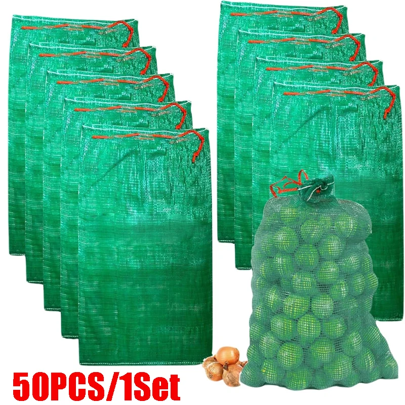 

Сетчатые сумки для хранения картофельного лука, дышащие многоразовые сетки для урожая, сверхпрочные мешки для овощей для переноски дров