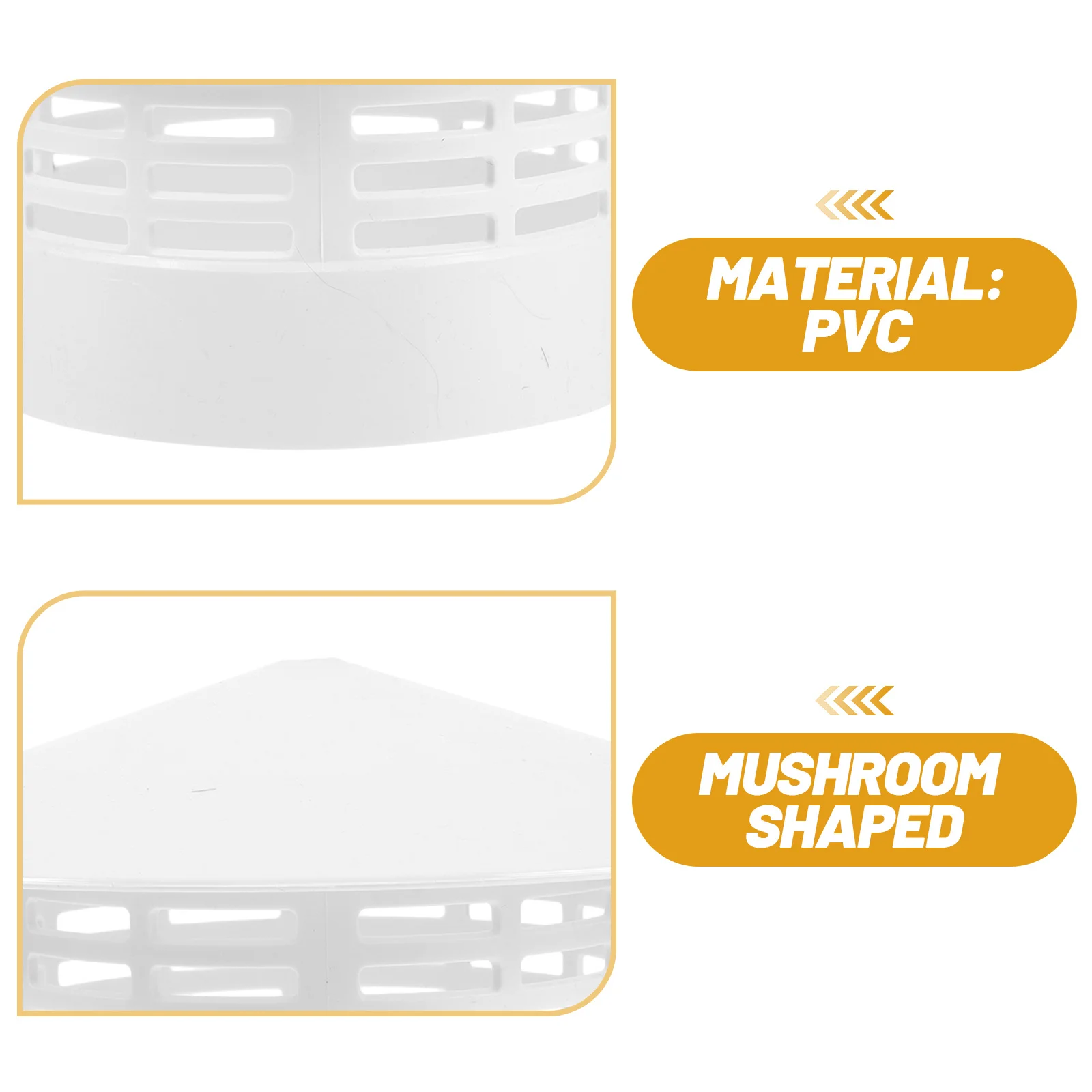 

Roof Rain Pvc Ventilation Protector Thickened Mushroom Shaped Rainproof Cap For Chimney Pipe Roof Vent Cold Resistant Long Life