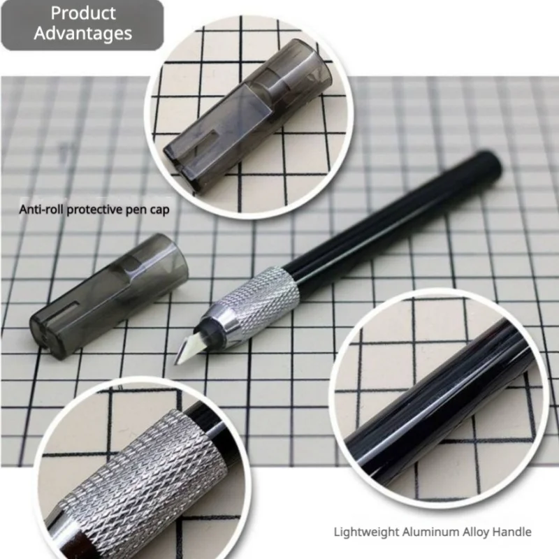 MSWZ MS-051 Model Double-Edge Panel Liner Pen Knife Precision Masking Tape Cutter for Gundam Military Scale Model DIY Craft Tool