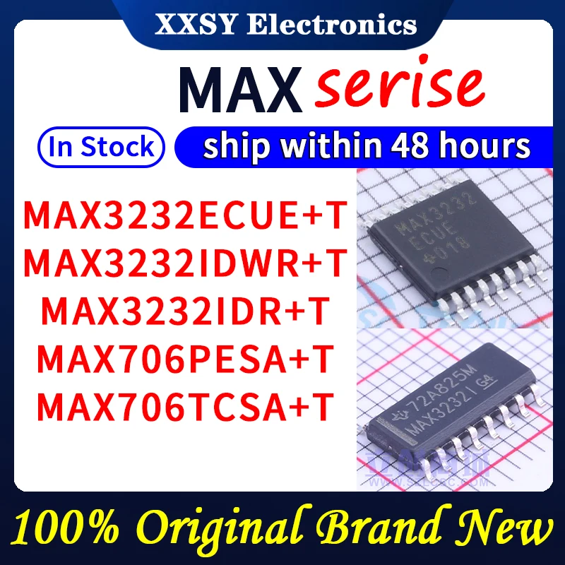 

MAX3232ECUE+T MAX3232IDWR+T MAX3232IDR+T MAX706PESA+T MAX706TCSA+T В наличии 100% оригинал и новый