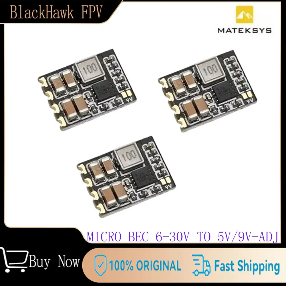 

3pcs Matek Systems Micro BEC 6-30V To 5V / 9V-ADJ Step-down Regulator For RC Models Spare Part DIY Accessories