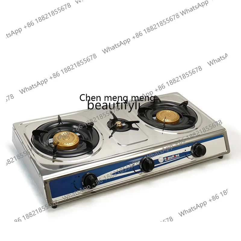 New arrive Three-head gas stove gas stove desktop liquefied gas stove cross-border