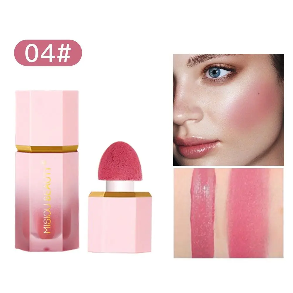 Natürliche Flüssigkeit erröten Lippen und Wange multifunktion ale Text marker Gesicht schimmern Puder Pfirsich erröten matt Make-up Stift Mädchen