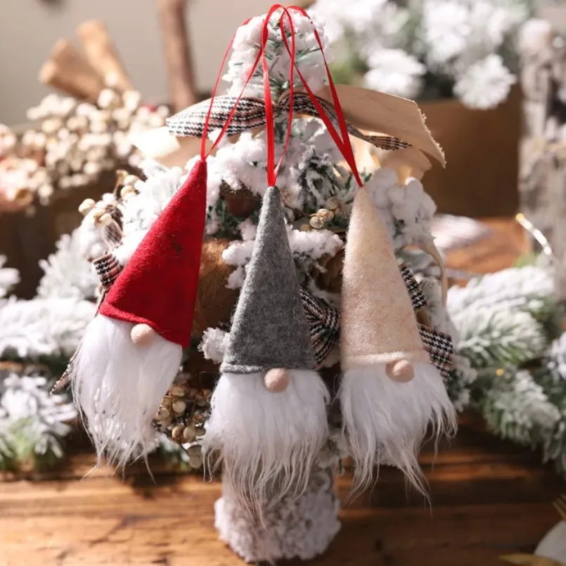 

Christmas Gnomes Doll Plush Santa Gonk Dwarf Elf Xmas Tree Hanging Ornament Home Decor Navidad Natal Gift New Year 2023