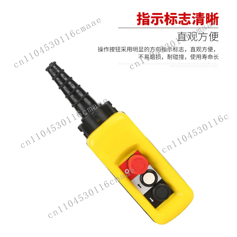 Pendant Lift Control XAC-A2913 Waterproof Hand Button Switch with Electric Hoist Handle, 2 Buttons with Two Speeds And