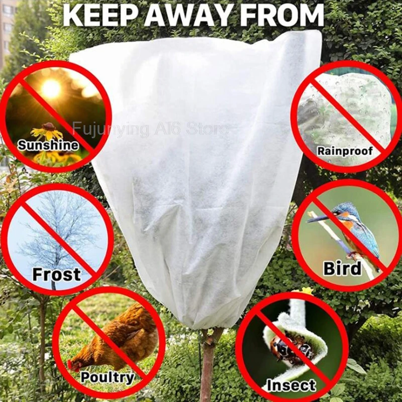 

0.6M 1.2M Plant tree Protection Winter Warm Covers bags Tree Shrub Bag Frost Non-woven fabric For Yard Garden Tree Against Cold